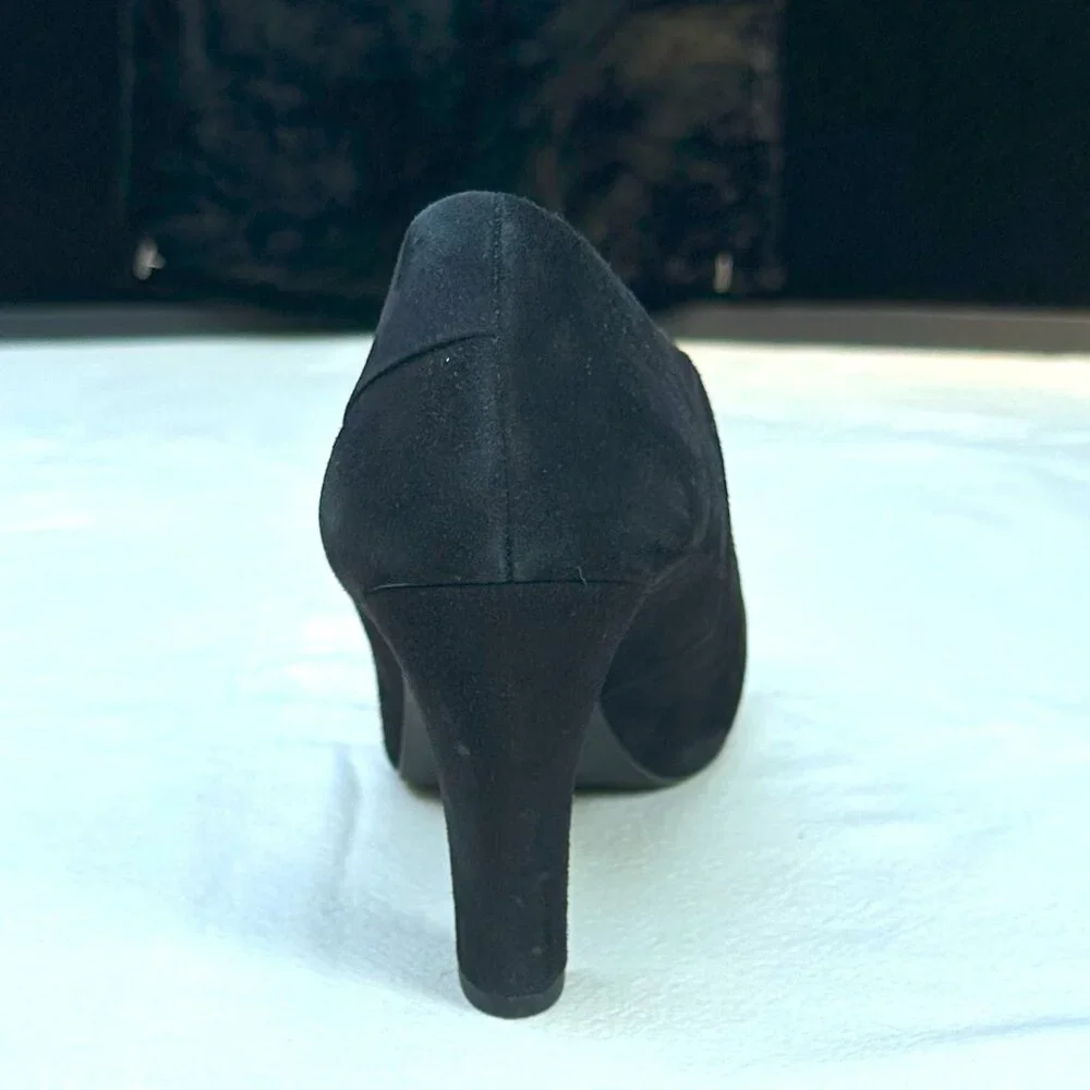 Eileen Fisher Peek Vero Cuoio Black Suede Shootie 9.5 - Picture 12 of 14